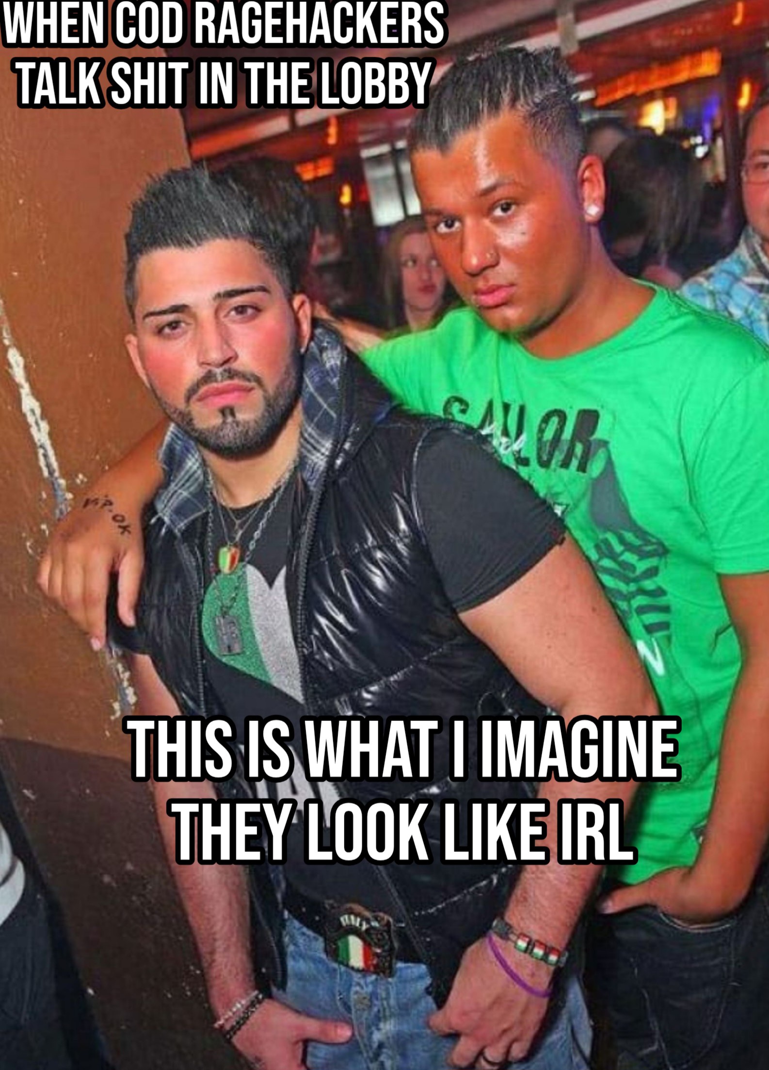 A meme of metrosexuals in makeup and the text says.